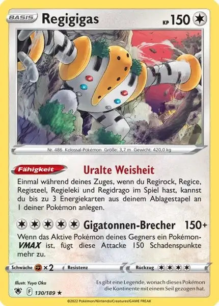 Regigigias 130/189 – Pokémon Astralglanz Karte