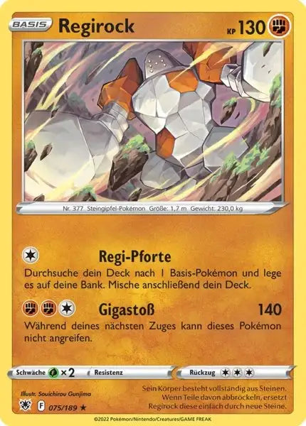 Regirock 075/189 – Pokémon Astralglanz Karte