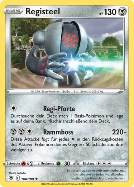 Registeel 108/189 – Pokémon Astralglanz Karte