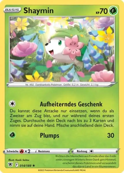 Shaymin 014/189 – Pokémon Astralglanz Karte
