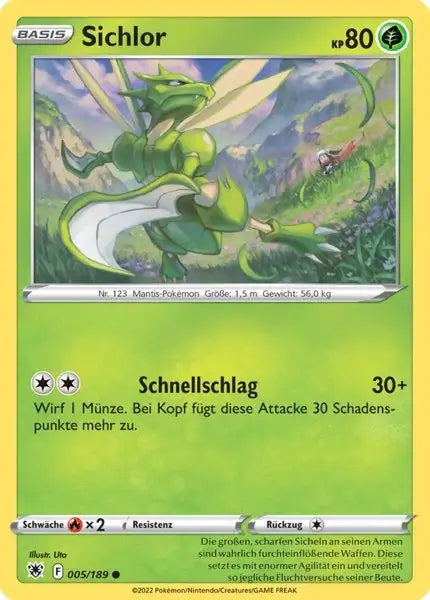 Sichlor 005/189 – Pokémon Astralglanz Karte
