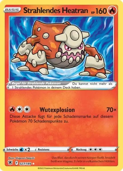 Strahlendes Heatran 027/189 – Pokémon Astralglanz Karte