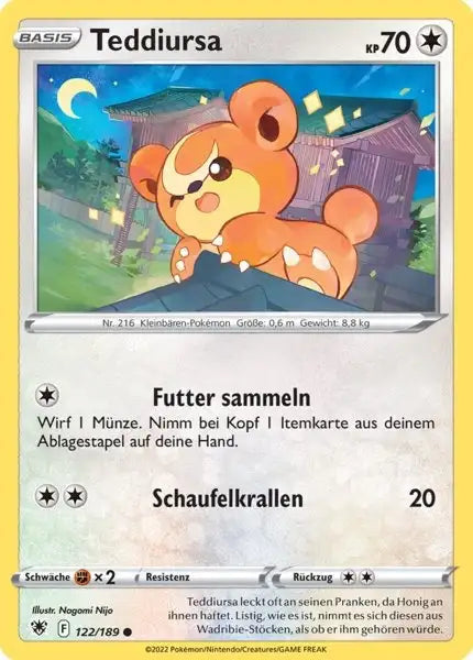 Teddiursa 122/189 – Pokémon Astralglanz Karte