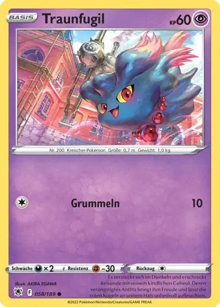 Traunfugil 058/189 – Pokémon Astralglanz Karte