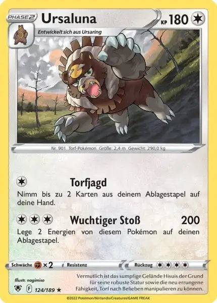 Ursaluna 124/189 – Pokémon Astralglanz Karte