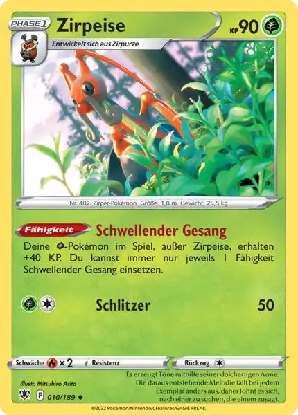 Zirpeise 010/189 – Pokémon Astralglanz Karte