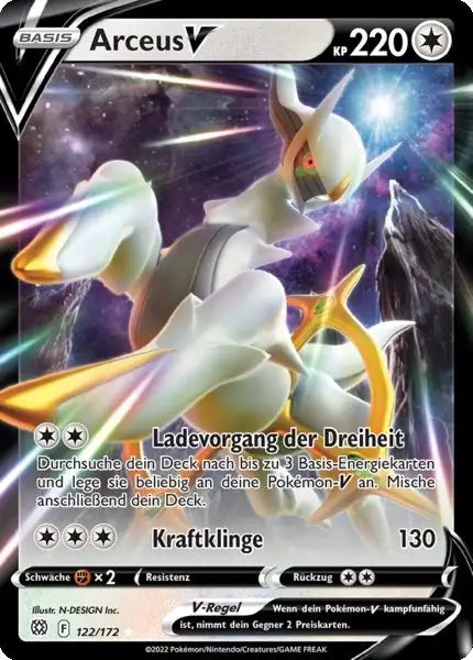 Arceus V 122/172 – Pokémon Strahlende Sterne Karte