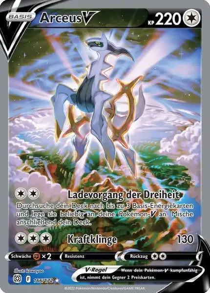 Arceus V 166/172 – Pokémon Strahlende Sterne Karte