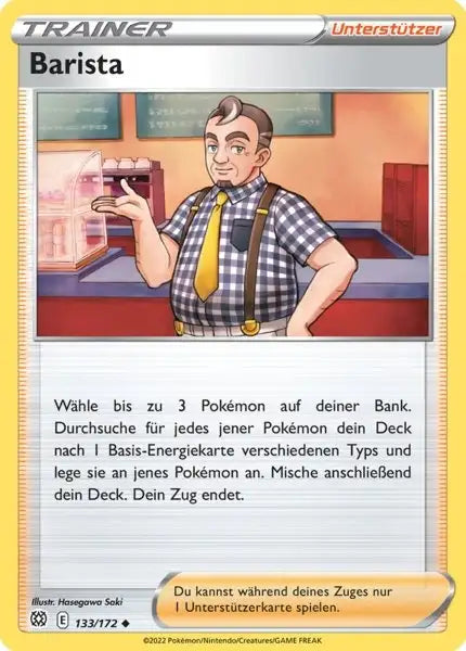 Barista 133/172 – Pokémon Strahlende Sterne Karte