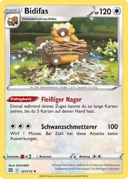 Bidifas 121/172 – Pokémon Strahlende Sterne Karte