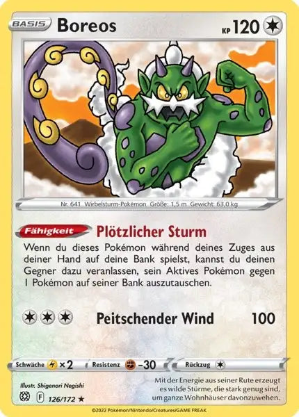 Boreos 126/172 – Pokémon Strahlende Sterne Karte
