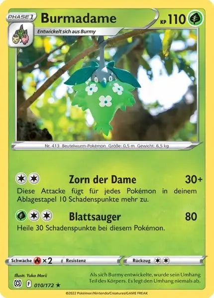 Burmadame 010/172 – Pokémon Strahlende Sterne Karte