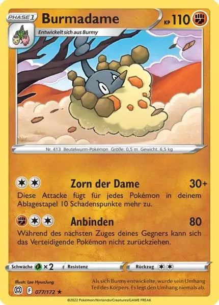 Burmadame 077/172 – Pokémon Strahlende Sterne Karte