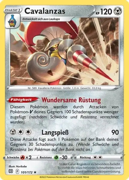 Cavalanzas 101/172 – Pokémon Strahlende Sterne Karte