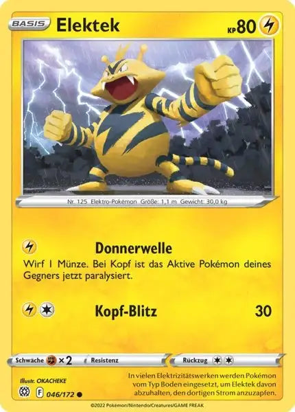 Elektek 046/172 – Pokémon Strahlende Sterne Karte