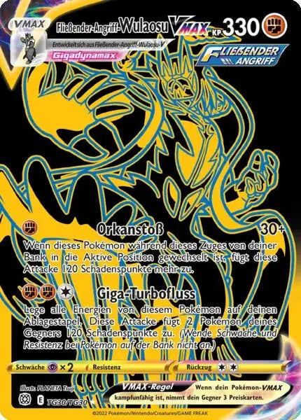 Fliessender Angriff Wulaosu VMAX TG30 – Pokémon Strahlende Sterne Karte