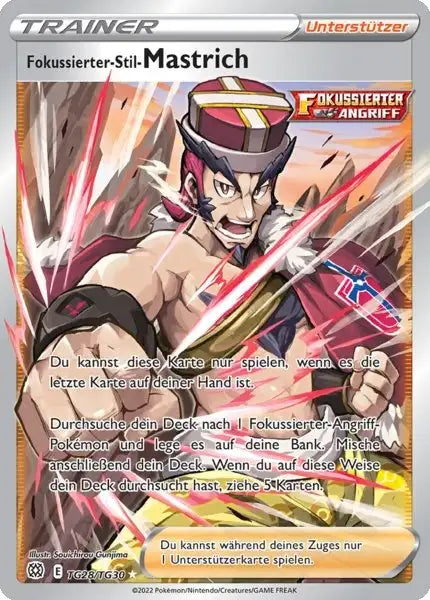 Fokussierter Stil Mastrich TG28 – Pokémon Strahlende Sterne Karte