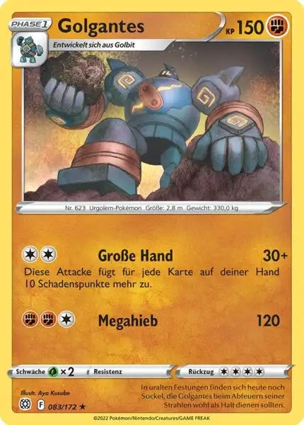 Golgantes 083/172 – Pokémon Strahlende Sterne Karte