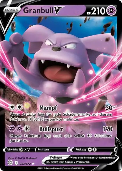 Granbull V 057/172 – Pokémon Strahlende Sterne Karte