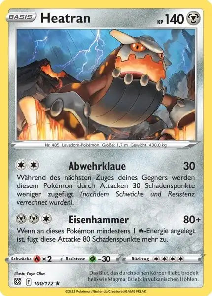 Heatran 100/172 – Pokémon Strahlende Sterne Karte