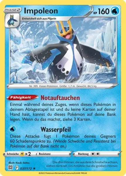 Impoleon 037/172 – Pokémon Strahlende Sterne Karte
