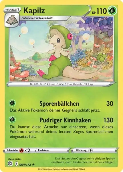 Kapilz 004/172 – Pokémon Strahlende Sterne Karte