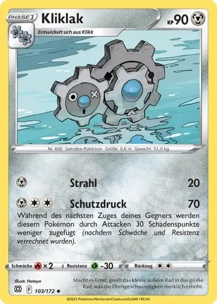 Kliklak 103/172 – Pokémon Strahlende Sterne Karte