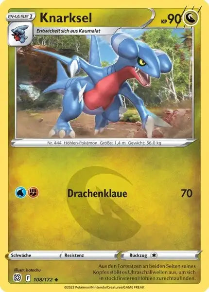 Knarksel 108/172 – Pokémon Strahlende Sterne Karte