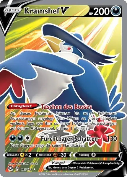 Kramshef V 161/172 – Pokémon Strahlende Sterne Karte
