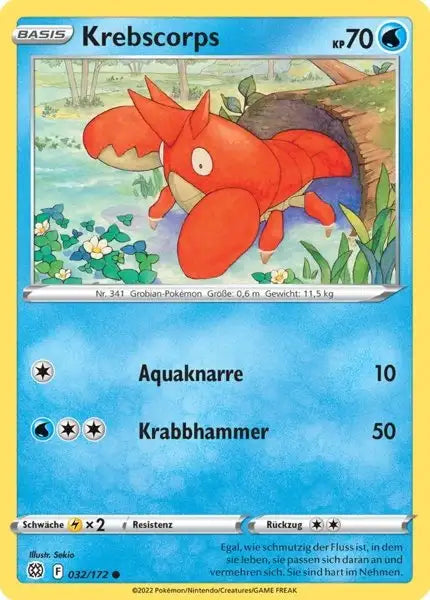 Krebscorps 032/172 – Pokémon Strahlende Sterne Karte