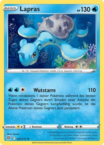 Lapras 031/172 – Pokémon Strahlende Sterne Karte