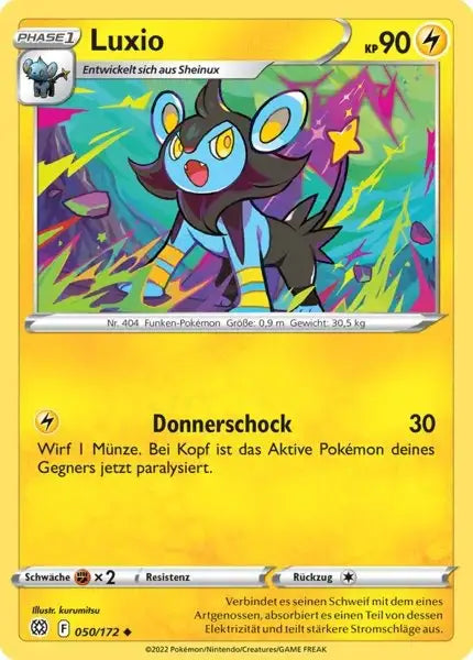 Luxio 050/172 – Pokémon Strahlende Sterne Karte
