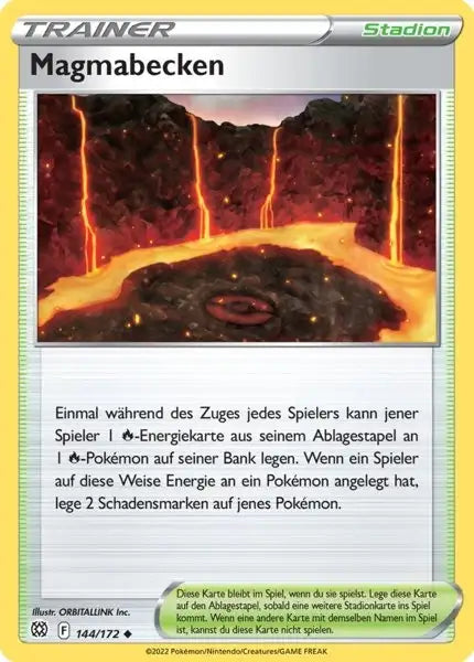 Magmabecken 144/172 – Pokémon Strahlende Sterne Karte