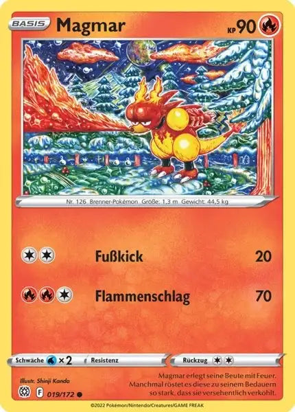 Magmar 019/172 – Pokémon Strahlende Sterne Karte