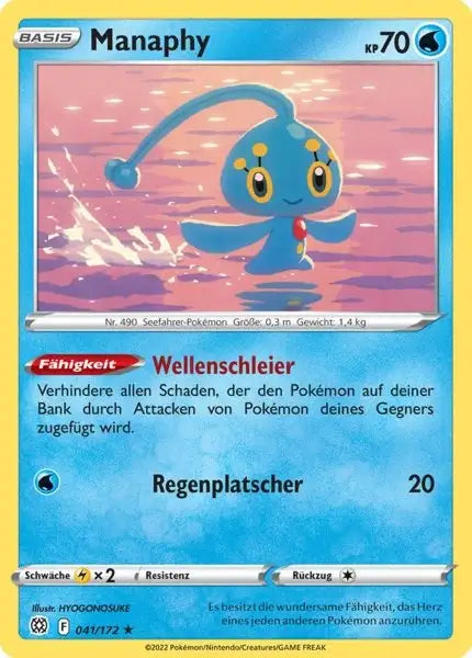 Manaphy 041/172 – Pokémon Strahlende Sterne Karte