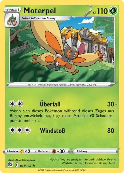 Moterpel 011/172 – Pokémon Strahlende Sterne Karte