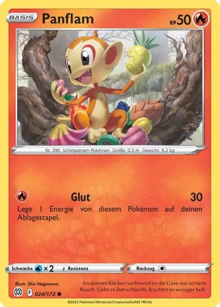 Panflam 024/172 – Pokémon Strahlende Sterne Karte