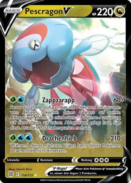Pescragon V 114/172 – Pokémon Strahlende Sterne Karte