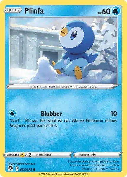 Plinfa 035/172 – Pokémon Strahlende Sterne Karte