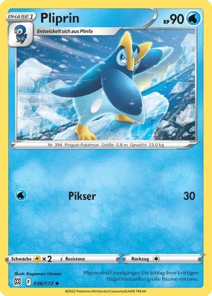 Pliprin 036/172 – Pokémon Strahlende Sterne Karte