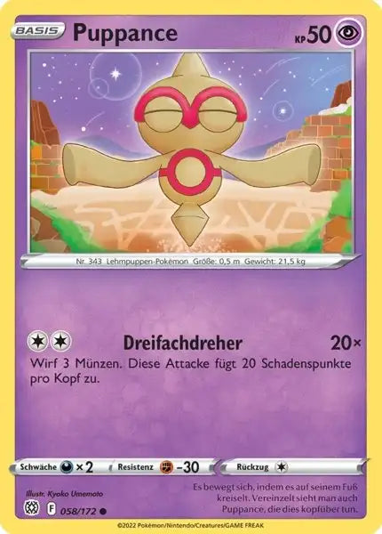 Puppance 058/172 – Pokémon Strahlende Sterne Karte