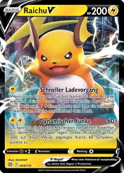 Raichu V 045/172 – Pokémon Strahlende Sterne Karte
