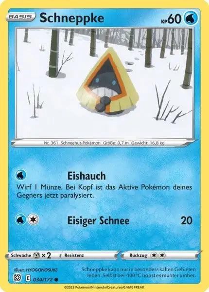 Schneppke 034/172 – Pokémon Strahlende Sterne Karte