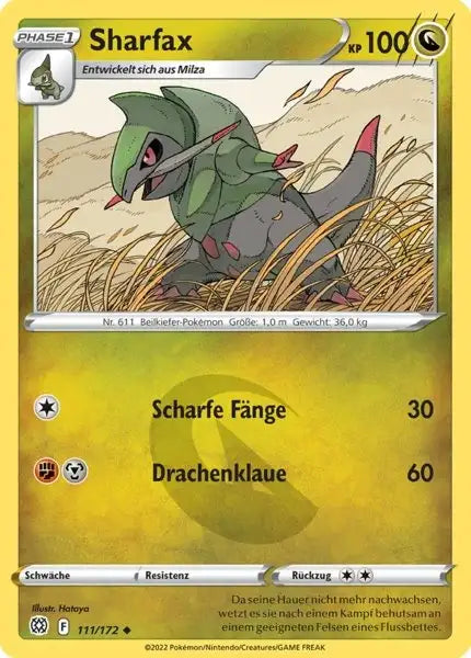 Sharfax 111/172 – Pokémon Strahlende Sterne Karte