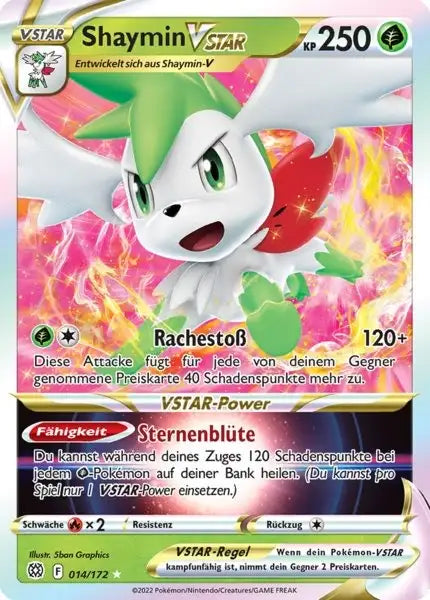 Shaymin VSTAR 014/172 – Pokémon Strahlende Sterne Karte