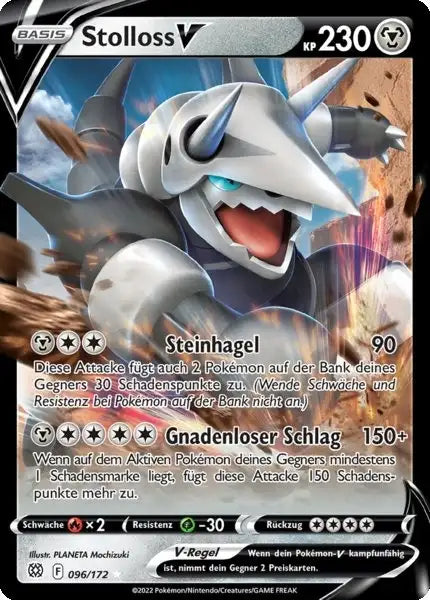 Stolloss V 096/172 – Pokémon Strahlende Sterne Karte