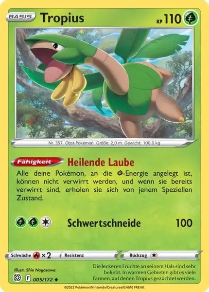 Tropius 005/172 – Pokémon Strahlende Sterne Karte