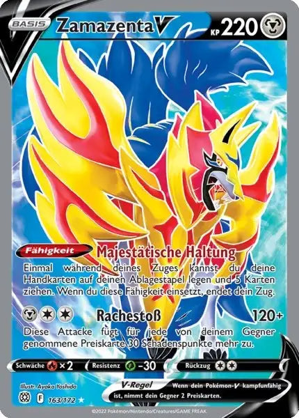 Zamazenta V 163/172 – Pokémon Strahlende Sterne Karte