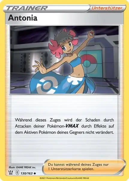 antonia 130/163 – Pokémon Kampfstile Karte