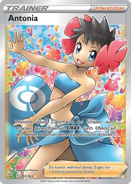 antonia 161/163 – Pokémon Kampfstile Karte